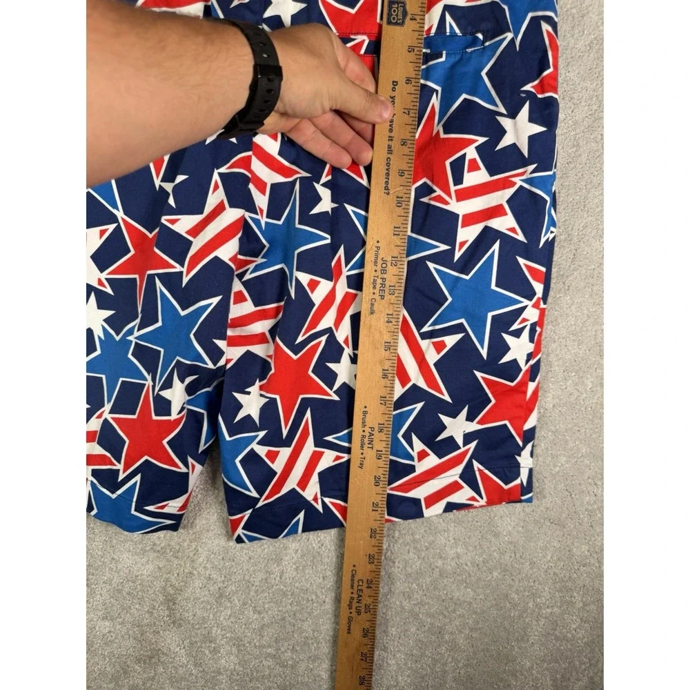 Loudmouth Golf Shorts, Hat Set Red White Blue Stars Patriotic USA Mens 36